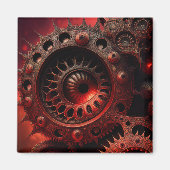 Aimant Bronze Steampunk Mandelbrot Fractal (Devant)