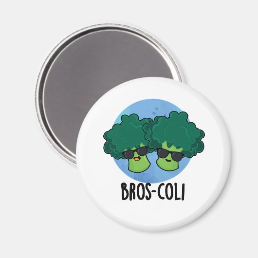 Aimant Bros-coli Fantaisie Veggie Brocoli Pun (Recto/Verso)