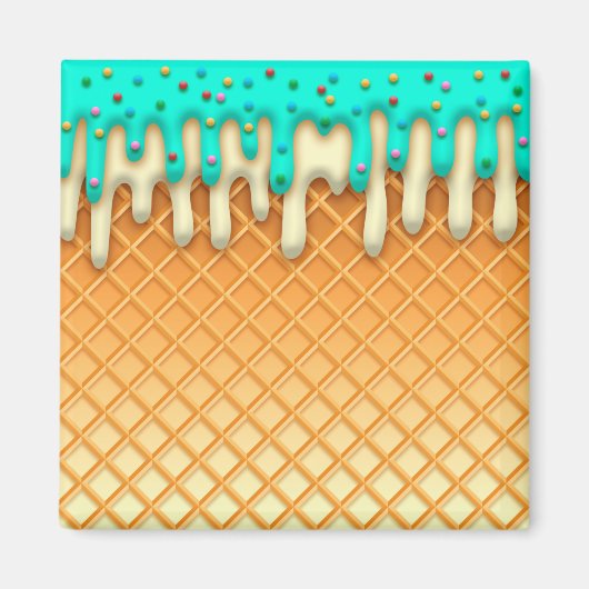 Aimant Brosse à cône de crème glacée avec arrosage (Devant)