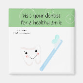 Aimant Brosse à dents et à dents avec Dental Saying (Devant)
