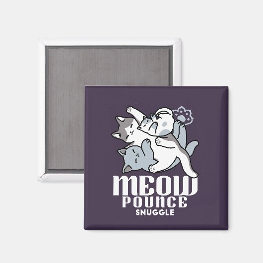 Aimant Brosse à lait - Chats à couchage mignon (Recto/Verso)