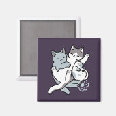 Aimant Brosse à lait - Chats à couchage mignon (Recto/Verso)