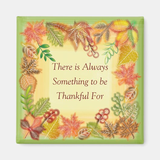 Aimant Brosse de feuillage d'automne pour Thanksgiving (Devant)