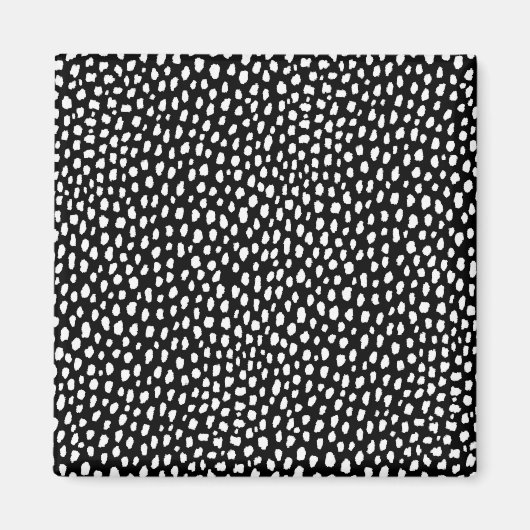 Aimant Brosses à pois à main (noir et blanc) (Devant)