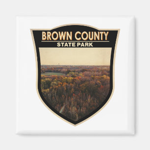 Aimant Brown County State Park Indiana Badge