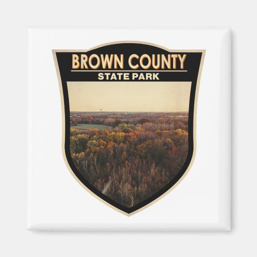 Aimant Brown County State Park Indiana Badge (Devant)