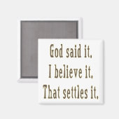 Aimant Brown Dieu L'A Dit (Recto/Verso)