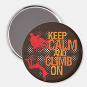 Aimant Brown Garder le calme et grimper sur l'aimant d'Es (Recto/Verso)