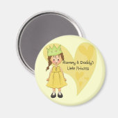 Aimant Brown Hair maman et la princesse de papa (Recto/Verso)