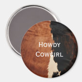 Aimant Brown Noir Noir Faux Cowhide (Recto/Verso)