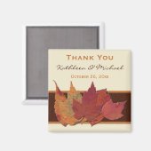 Aimant Brown Orange Ivoire séché Feuilles de mariage Fave (Recto/Verso)