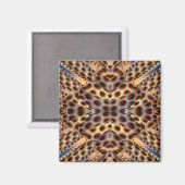 Aimant Brown pheasant feather kaleidoscope (Recto/Verso)