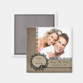 Aimant Brown Stripe Inséparables Photo Enregistrer L'Aima (Recto/Verso)