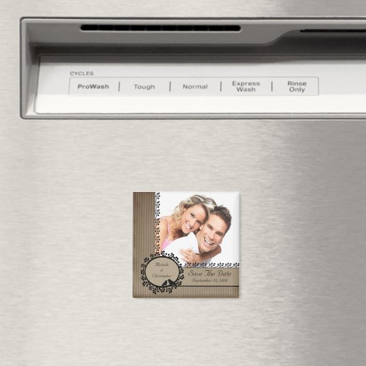 Aimant Brown Stripe Inséparables Photo Enregistrer L'Aima (In Situ (Lave-vaisselle))