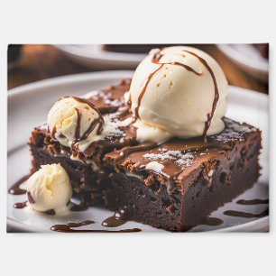 Aimant Brownie avec de la glace sur le dessus