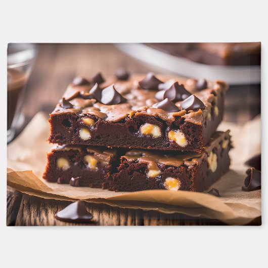 Aimant Brownies aux pépites de chocolat (Recto)