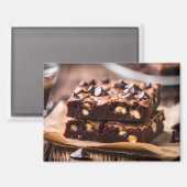 Aimant Brownies aux pépites de chocolat (Recto/Verso)
