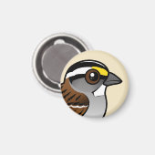 Aimant Bruant à gorge blanche (Recto/Verso)