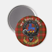Aimant Bruce Clan Badge & Tartan (Recto/Verso)