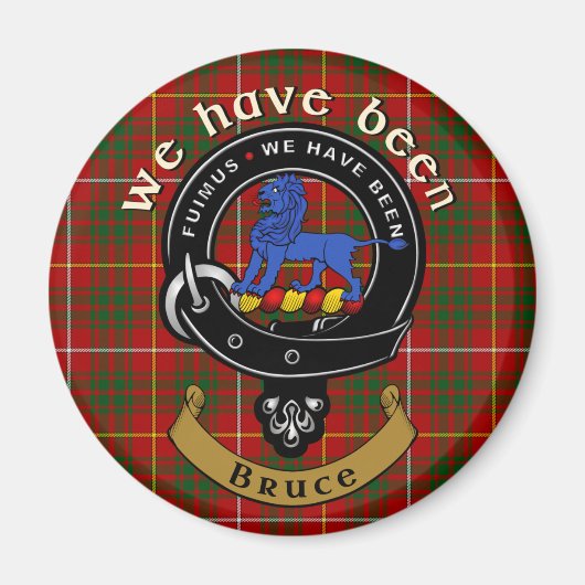 Aimant Bruce Clan Badge & Tartan (Devant)