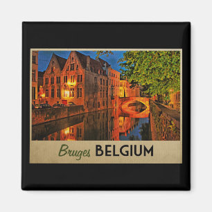 Aimant Bruges Belgique la nuit