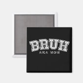 Aimant Bruh Aka Maman Amusante Fête des Mères Rétro Vinta (Recto/Verso)