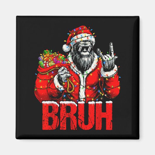 Aimant Bruh Bigfoot Christmas Funny Sasquatch Xmas For Me (Devant)