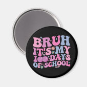 Aimant Bruh C'est mes 100 jours d'école Papillon Disco (Recto/Verso)