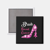 Aimant Bruh Conscience du cancer du sein rose hauts talon (Recto/Verso)