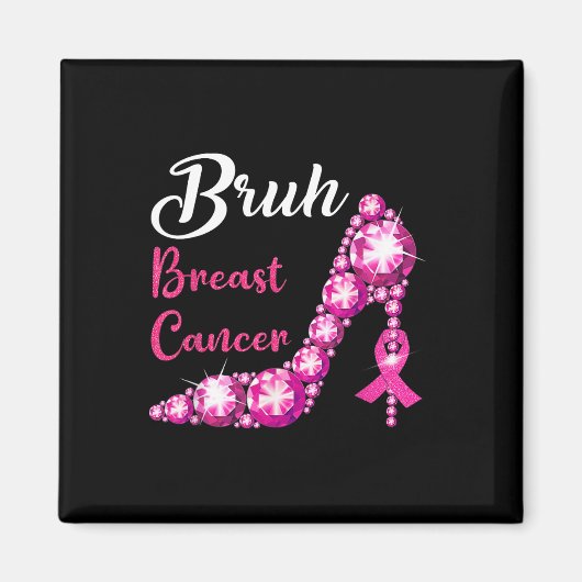 Aimant Bruh Conscience du cancer du sein rose hauts talon (Devant)
