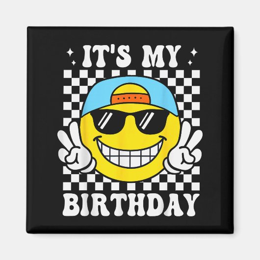 Aimant Bruh It's My Birthday Peace Sign Smile Birthday Fo (Devant)