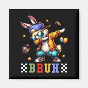 Aimant Bruh Mème Pâques Jour Funny Bunny Oeufs Ados Garço
