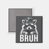 Aimant Bruh Raccoon Trash Racoon Camo Hat Youth Teens Kid (Recto/Verso)