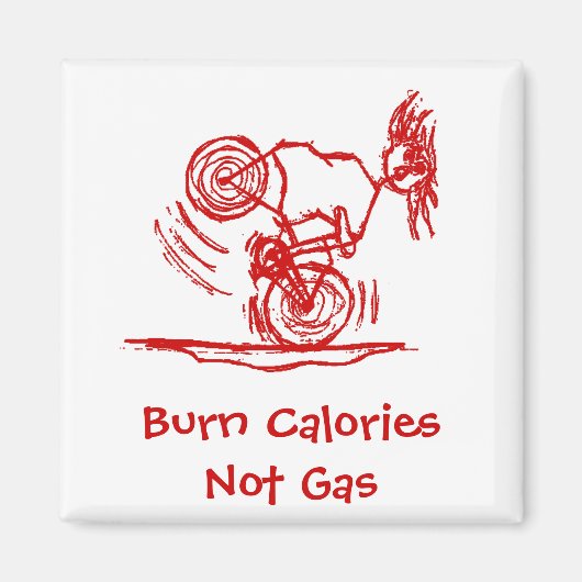 Aimant Brûler des calories - pas du gaz ! (Devant)