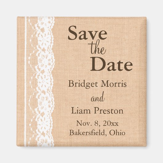 Aimant Brûlure de lumière et dentelle Vintage Enregistrer (Devant)