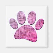 Aimant Brûlure Paw Dog Imprimer En Rose (Devant)