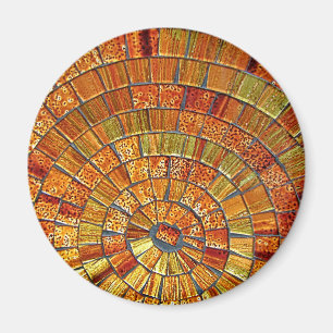 Aimant Brun en verre d'art de tuile de Balinese
