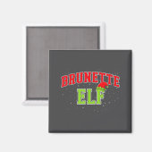 Aimant Brunette Elf Christmas Family Matching Group Xmas  (Recto/Verso)