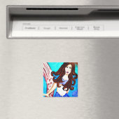 Aimant brunette mermaid aimnet (In Situ (Lave-vaisselle))
