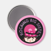 Aimant Brunette Rocking Big Sister (Recto/Verso)