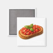 Aimant Bruschetta Tomatoes Basil Garlic Olive Oil (Recto/Verso)