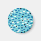 Aimant Brush course sans couture motif, dessiné à la main (Devant)