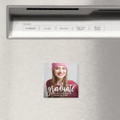 Aimant Brush Script Modern Graduation Faire-part (In Situ (Lave-vaisselle))