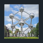 Aimant Bruxelles. Atomium.<br><div class="desc">Bruxelles. Atomium. Voyage. Europe. Belgique. Bruxelles est la capitale de la Belgique et la capitale de Bruxelles. Le nom de la ville vient des anciens mots hollandais bruoc "marécage" et sella "colonie" et signifie littéralement "un village sur un marécage". Selon la légende, Bruxelles a été fondée au VIe siècle par...</div>