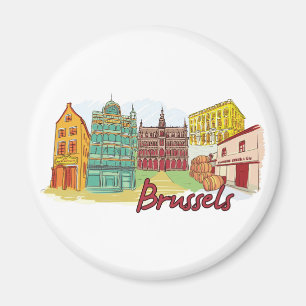 Aimant Bruxelles, Belgique Célèbre Ville