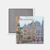 Aimant Bruxelles. Grand-Place. (Recto/Verso)