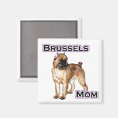 Aimant Bruxelles Griffon Maman; Maman de Bruxelles Griffo (Recto/Verso)