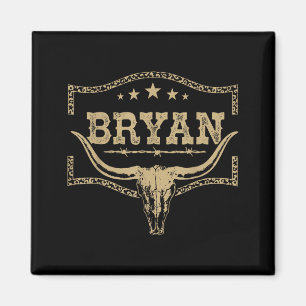 Aimant Bryan Design Vintage Hommes Femmes Enfants