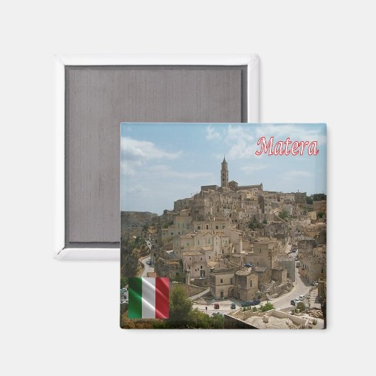 Aimant BSL016 MATERA - Les Sassi de Matera - Frigo (Recto/Verso)