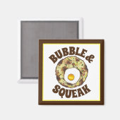 Aimant Bubble et Squeak Brunch Royaume-Uni Cuisine alimen (Recto/Verso)